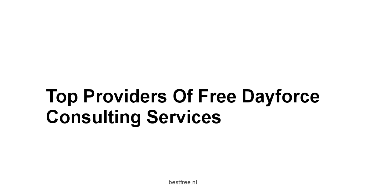 Top Providers of Free Dayforce Consulting Services