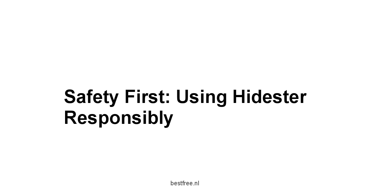 Safety First: Using Hidester Responsibly