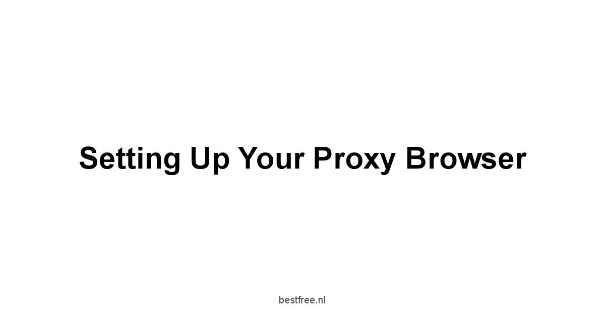 Setting Up Your Proxy Browser
