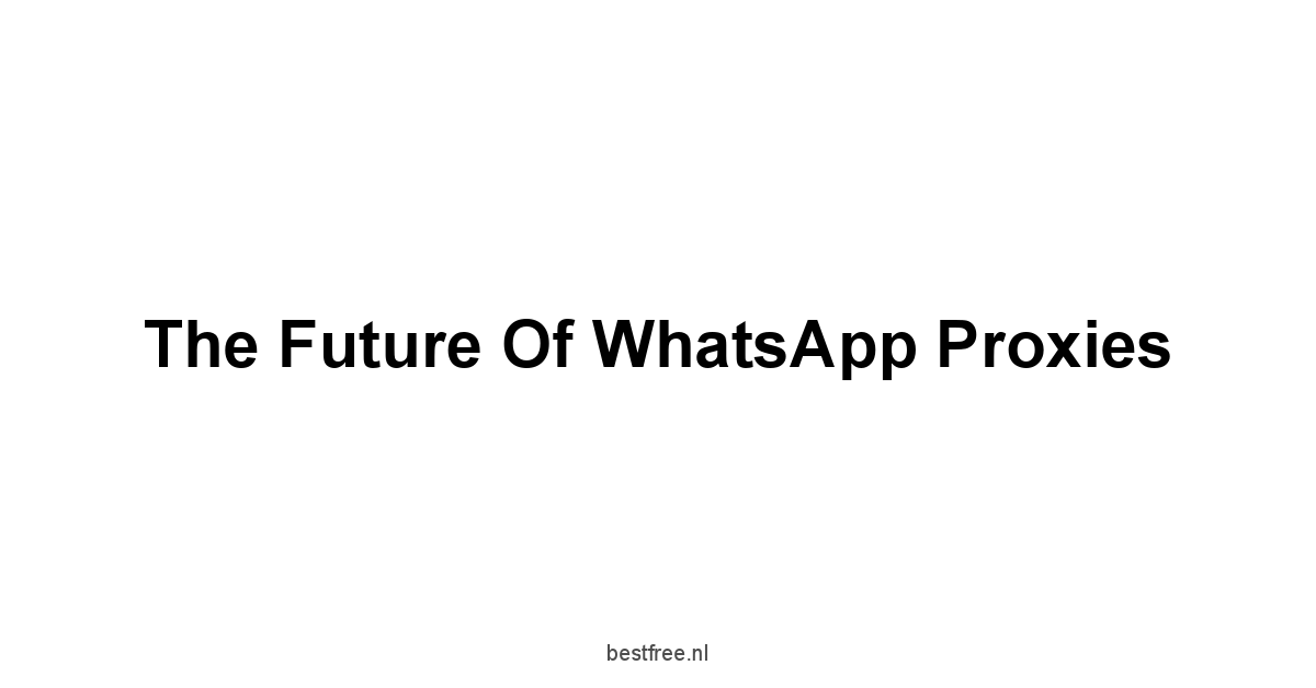 The Future of WhatsApp Proxies