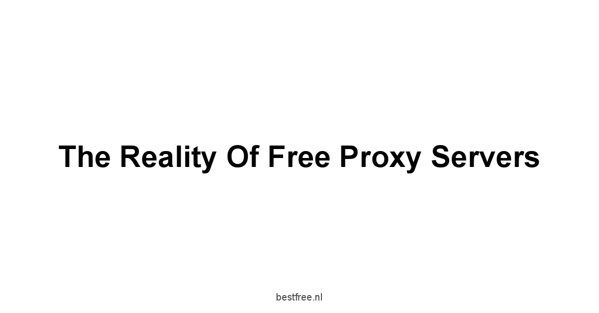 The Reality of Free Proxy Servers