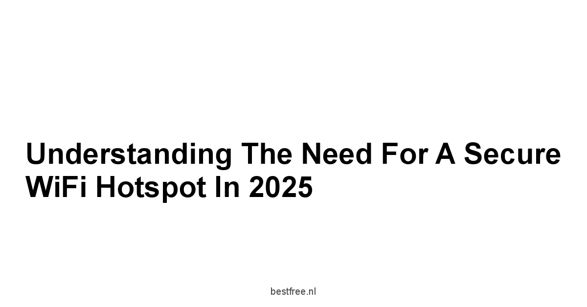Understanding the Need for a Secure WiFi Hotspot in 2025