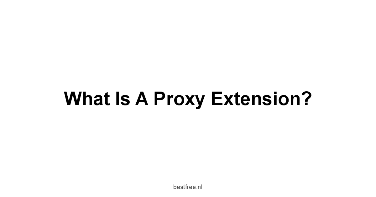 What is a Proxy Extension?