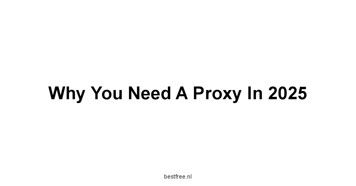 Why You Need a Proxy in 2025