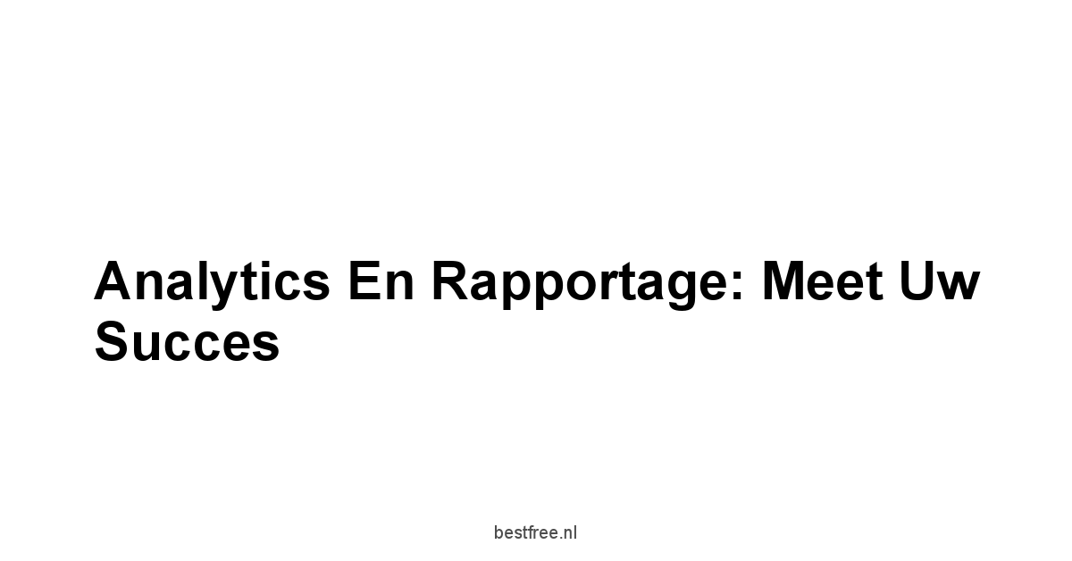 Analytics en Rapportage: Meet Uw Succes