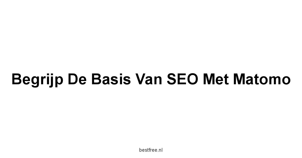 Begrijp de Basis van SEO met Matomo