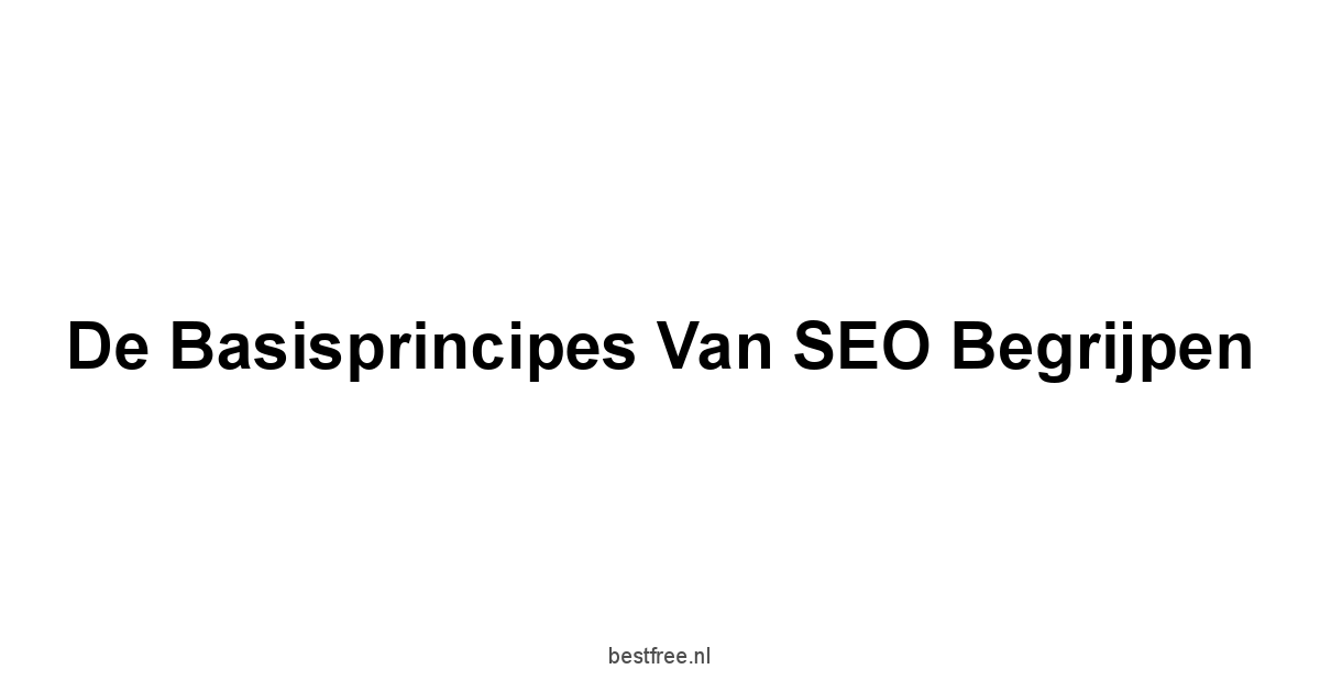 De basisprincipes van SEO begrijpen