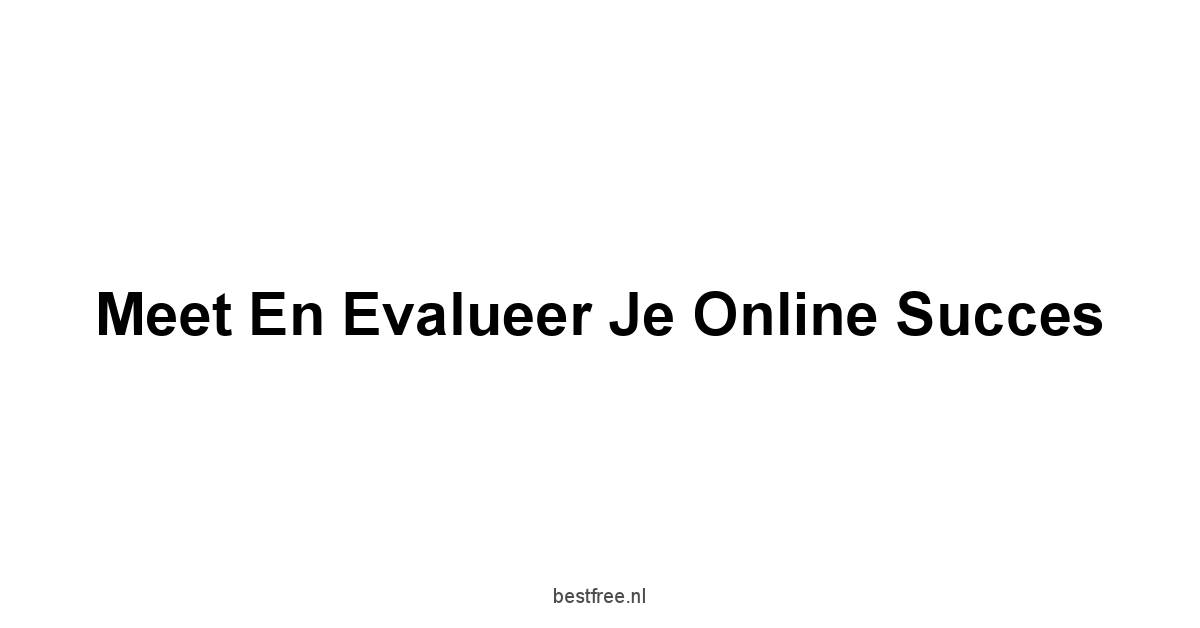 Meet en evalueer je online succes