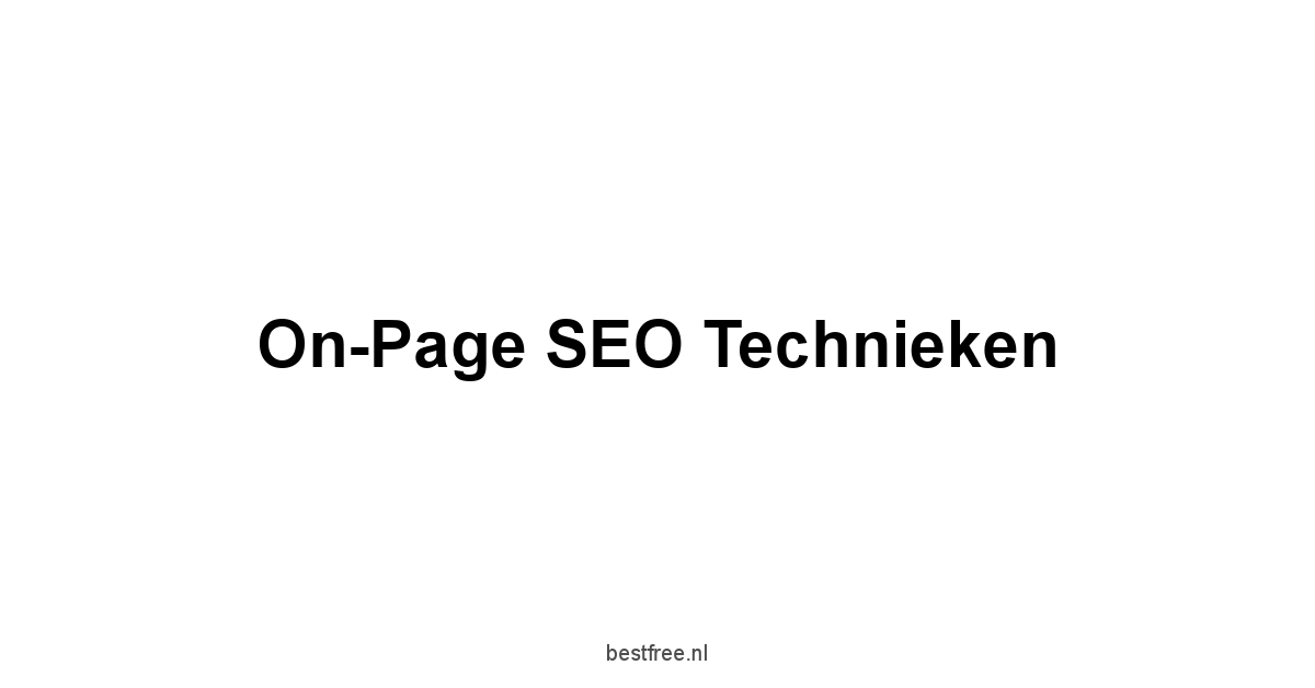 On-Page SEO Technieken