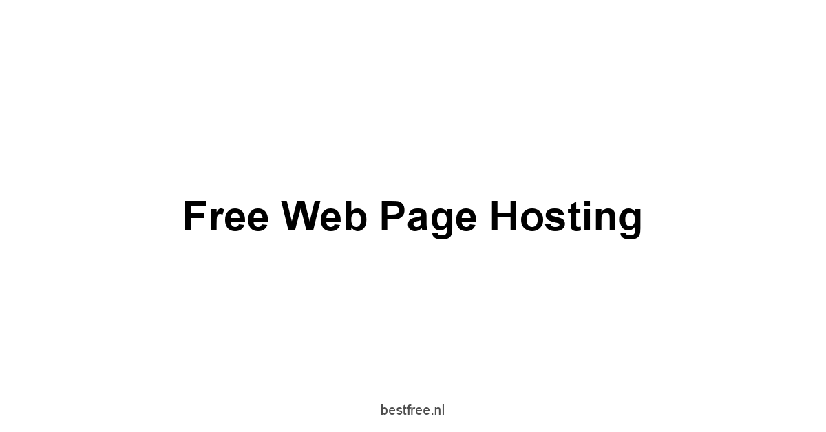 Free Web Page Hosting 1 by BestFREE.nl