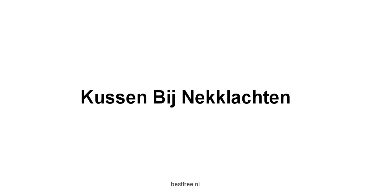 Kussen Bij Nekklachten 1 by BestFREE.nl