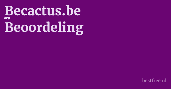 Becactus.be Beoordeling 1 by BestFREE.nl