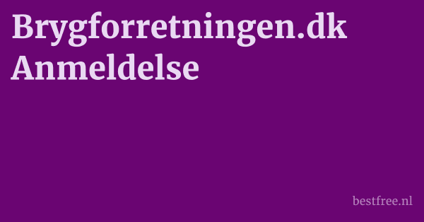 Brygforretningen.dk Anmeldelse 1 by BestFREE.nl