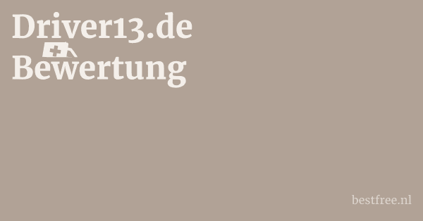 Driver13.de Bewertung 1 by BestFREE.nl
