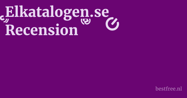 Elkatalogen.se Recension 1 by BestFREE.nl