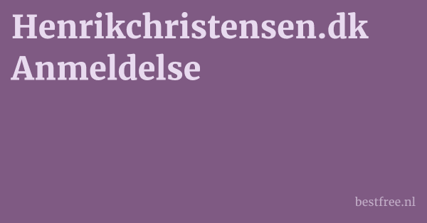 Henrikchristensen.dk Anmeldelse 1 by BestFREE.nl