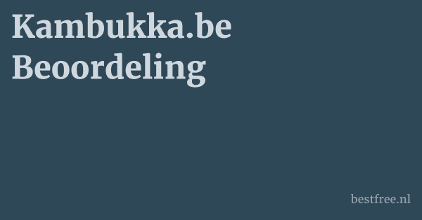 Kambukka.be Beoordeling