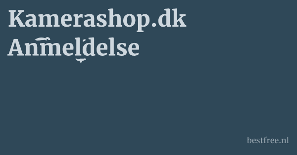 Kamerashop.dk Anmeldelse 1 by BestFREE.nl