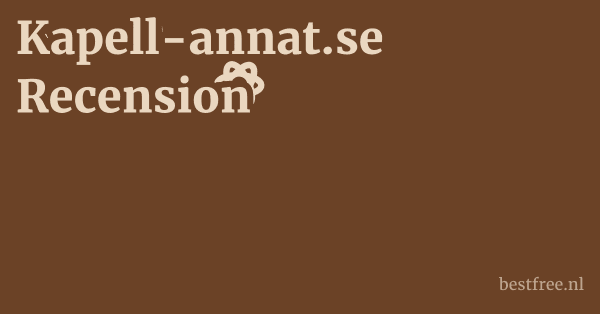 Kapell-annat.se Recension 1 by BestFREE.nl