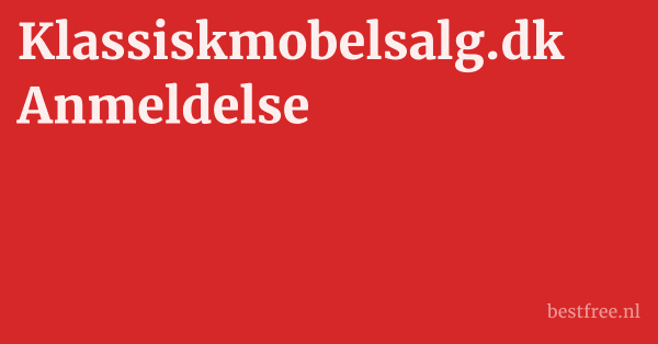Klassiskmobelsalg.dk Anmeldelse