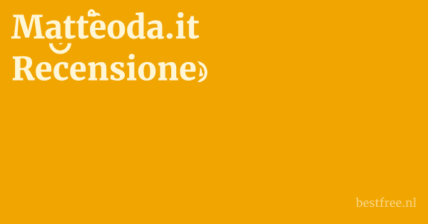 Matteoda.it Recensione 1 by BestFREE.nl