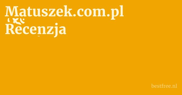 Matuszek.com.pl Recenzja 1 by BestFREE.nl
