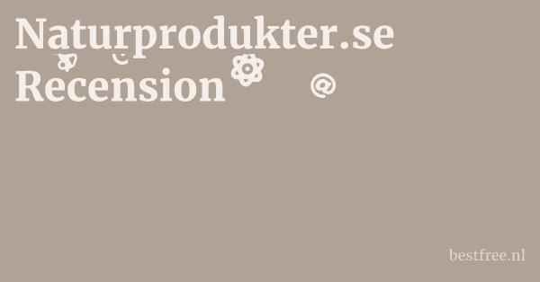 Naturprodukter.se Recension 1 by BestFREE.nl