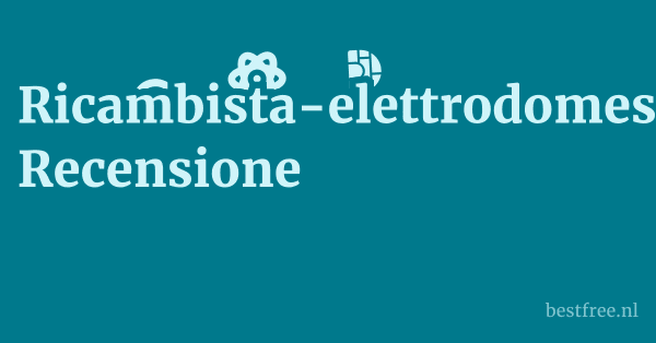 Ricambista-elettrodomestici.it Recensione 1 by BestFREE.nl