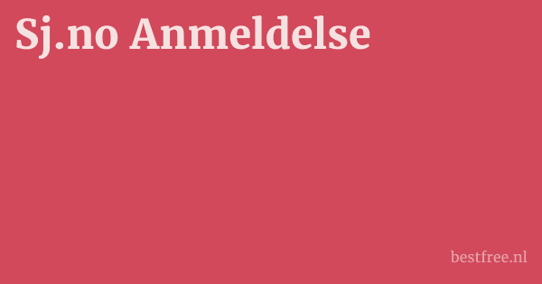 Sj.no Anmeldelse