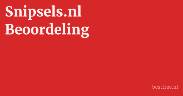 Snipsels.nl Beoordeling 1 by BestFREE.nl