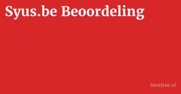 Syus.be Beoordeling 1 by BestFREE.nl