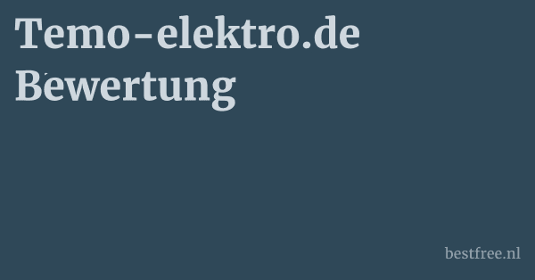 Temo-elektro.de Bewertung 1 by BestFREE.nl