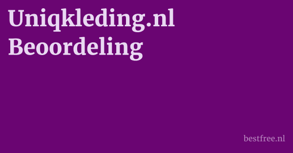 Uniqkleding.nl Beoordeling 1 by BestFREE.nl