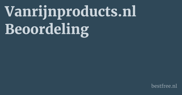 Vanrijnproducts.nl Beoordeling 1 by BestFREE.nl